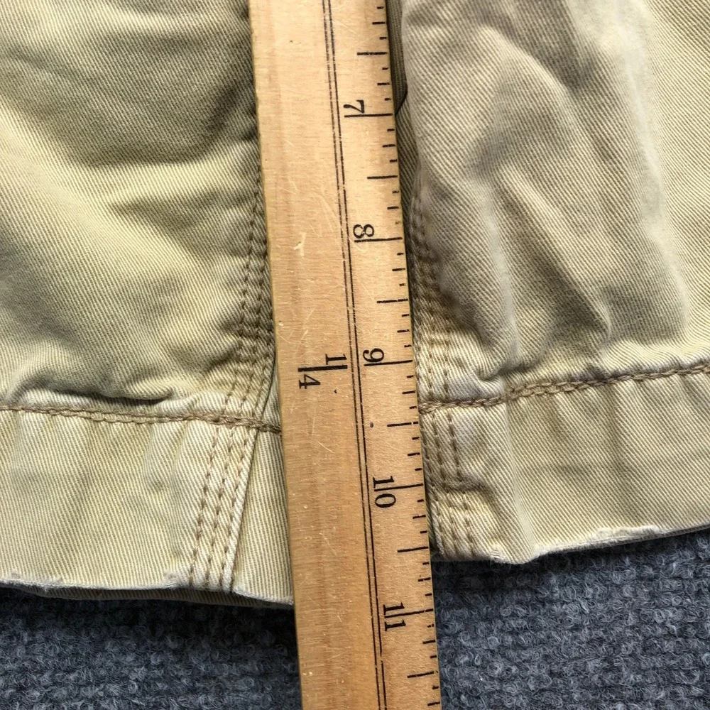 American Eagle Outfitters Mens Khaki Shorts Tan Cotton Twill Size 33